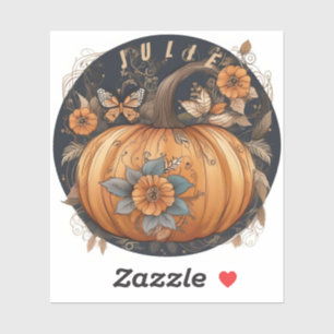 Vintage Fall Pumpkin. Fall Pumpkin and Flowers,   