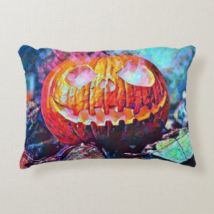 Vintage Fall pumpkins fall colours watercolor  Decorative Cushion