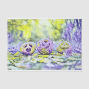 Vintage Fall pumpkins fall colours watercolor Tissue Paper