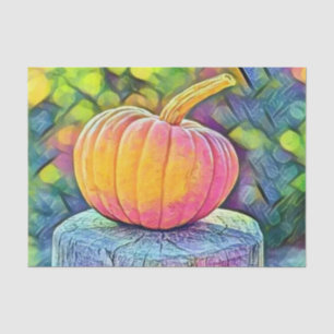 Vintage Fall pumpkins fall colours watercolor Tissue Paper