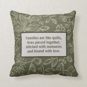 Vintage - Families are Like Quilts, Cushion