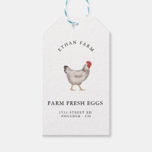 vintage Family Chicken Farm Business Gift Tags