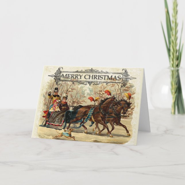 Vintage Family Christmas Card (Front)