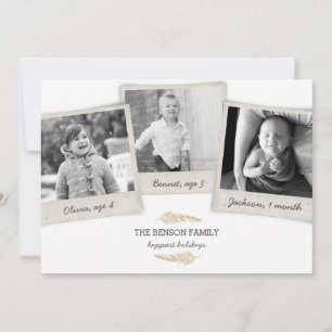 Vintage Family Collage Holiday Photo Card
