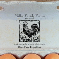 Vintage Family Farm Chicken Egg Carton Custom