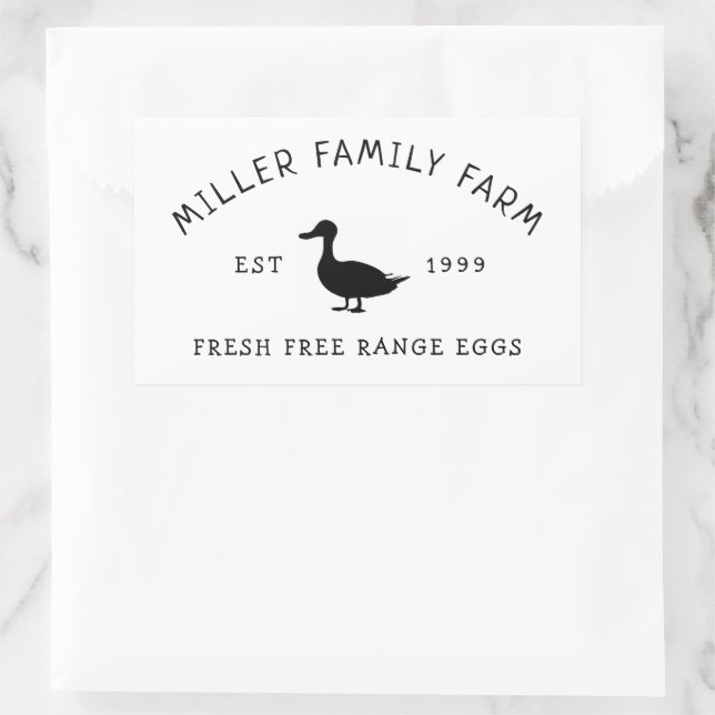 Vintage Family Farm Egg Carton Sticker (Bag)