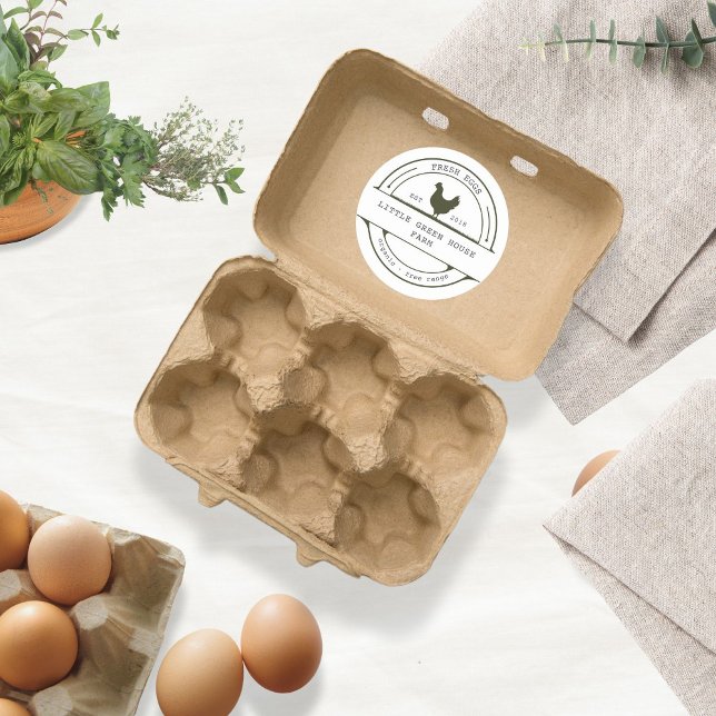 Vintage Family Farm Round Egg Carton Sticker (Creator Uploaded)
