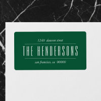 Vintage Family Name Emerald Green
