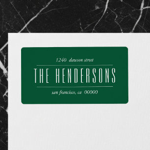 Vintage Family Name Emerald Green