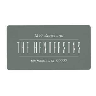 Vintage Family Name Green Address