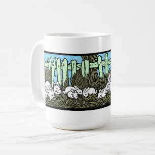 Vintage Family of Bunny Rabbits Coffee Mug