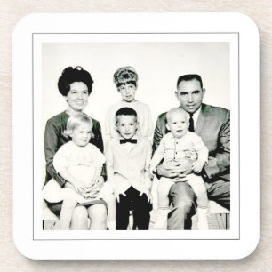 Vintage Family Photo Timeless Keepsake Coaster