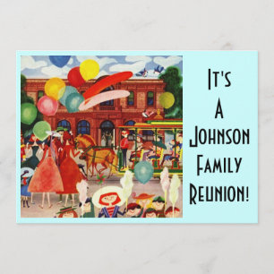 Vintage Family Reunion Park Celebration Invitation