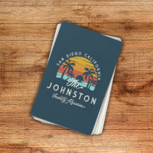 Vintage Family Reunion Retro Sunset Beach Palms