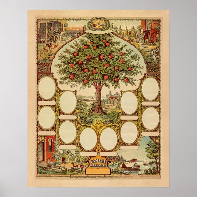 Vintage Family Tree Poster (Front)