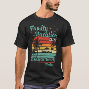 Vintage Family Vacation 2022 Florida Sarasota Beac T-Shirt