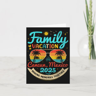Vintage Family Vacation Cancun  Card