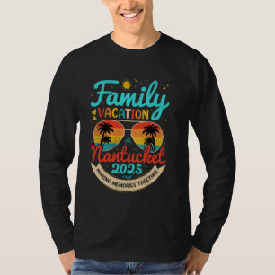 Vintage Family Vacation Nantucket 2025 Massachuset T-Shirt