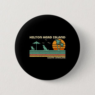 Vintage Family Vacation South Carolina Hilton Head 6 Cm Round Badge
