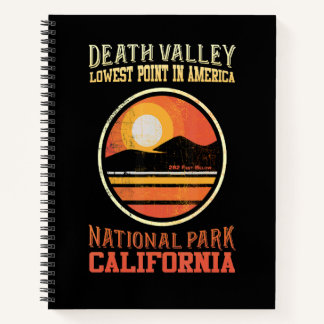 Vintage Family Vacation Travel Death Valley Hiking Notebook