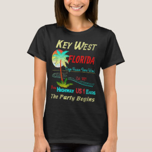 Vintage Family Vacation Travel Florida Key West Be T-Shirt