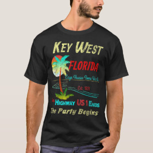 Vintage Family Vacation Travel Florida Key West Be T-Shirt