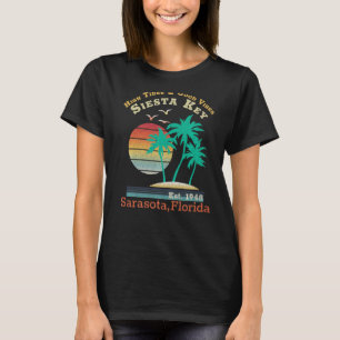 Vintage Family Vacation Travel Florida Siesta Key T-Shirt