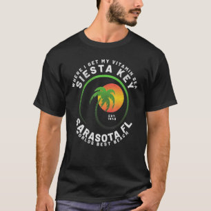 Vintage Family Vacation Travel Florida Siesta Key T-Shirt