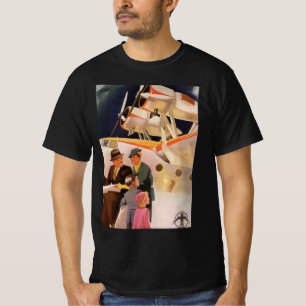 Vintage Family Vacation Via Seaplane w Propellers T-Shirt
