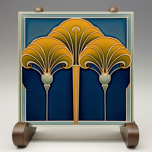 Vintage Fan Motif Ceramic Tile (Creator Uploaded)