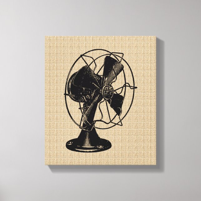 Vintage Fan on Canvas (Front)