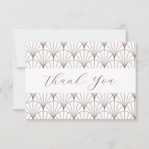 Vintage Fan Pattern Thank You Card