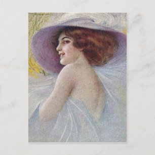 Vintage Fancy Fashionable Lady (23) Postcard