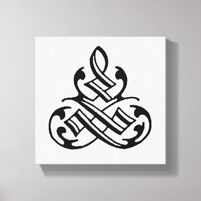 Vintage Fancy Flourish Canvas Wall Art (Front)