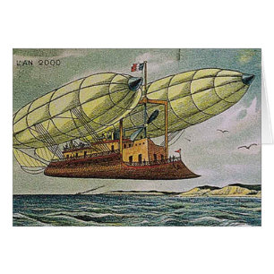 Vintage - Fantastical Flying Machine from France,