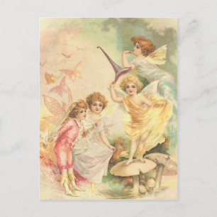 Vintage Fantasy Faeries Postcard