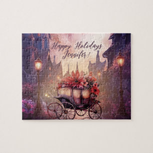 Vintage Fantasy Gothic Fairy Medieval Landscape Jigsaw Puzzle