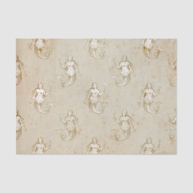 Vintage Fantasy Mermaid Decoupage Tissue Paper (Front)