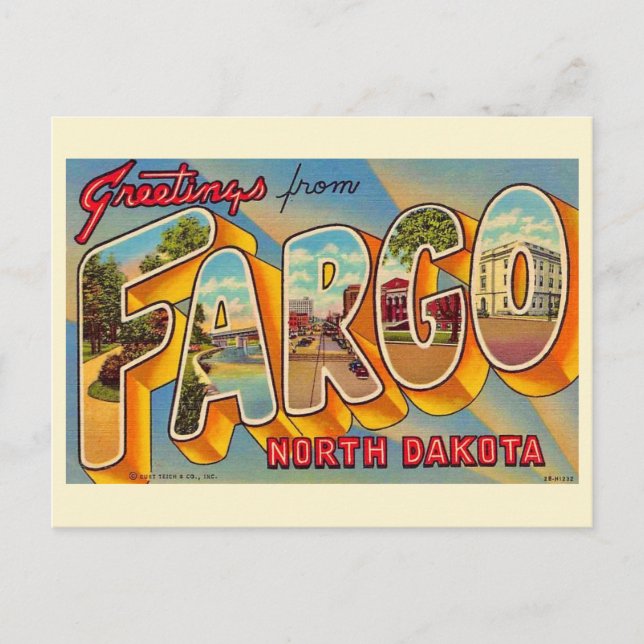 Vintage Fargo ND Postcard (Front)