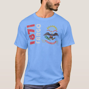 Vintage Fargo North Dakota Flag Home Love T-Shirt
