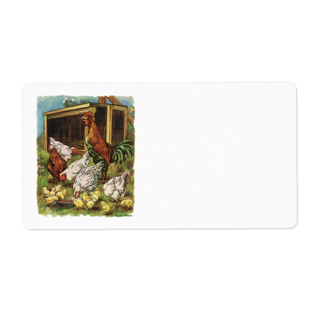 Vintage Farm Animals, Rooster, Hens, Chickens (Front)