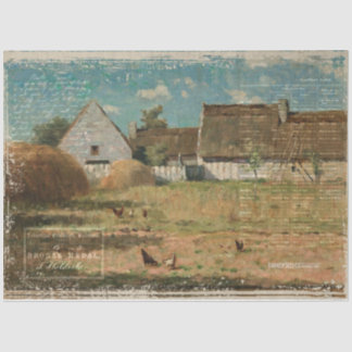 Vintage Farm Decoupage Tissue Paper
