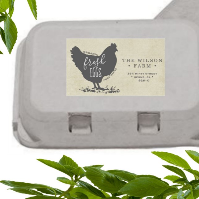Vintage Farm Egg Carton Address Sticker (Creator Uploaded)
