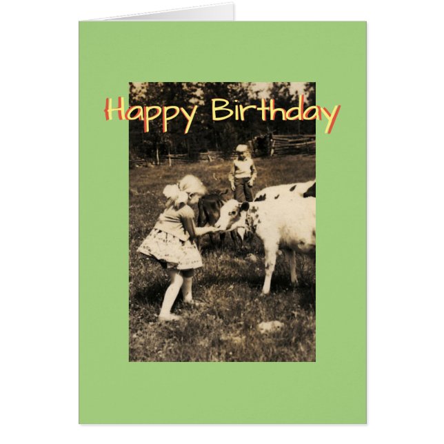 Vintage farm Finland Birthday card (Front)