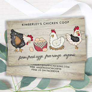 Vintage Farm Fresh Eggs Cute Chicken Farmhouse Business Card