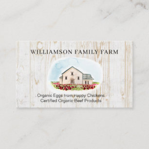 Vintage Farm Fresh Eggs & Meat Farmhouse  Business Card
