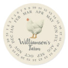Vintage Farm Hen Encircled Date Egg Carton Antique