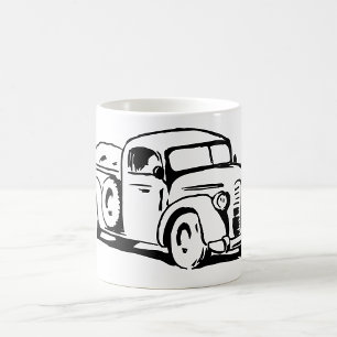 Vintage Farm Pickup Truck Illustration Coffee Mug