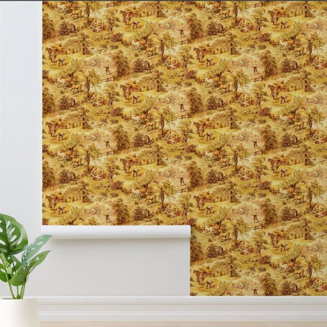 Vintage Farm Scenes pattern Wallpaper (Creator Uploaded)