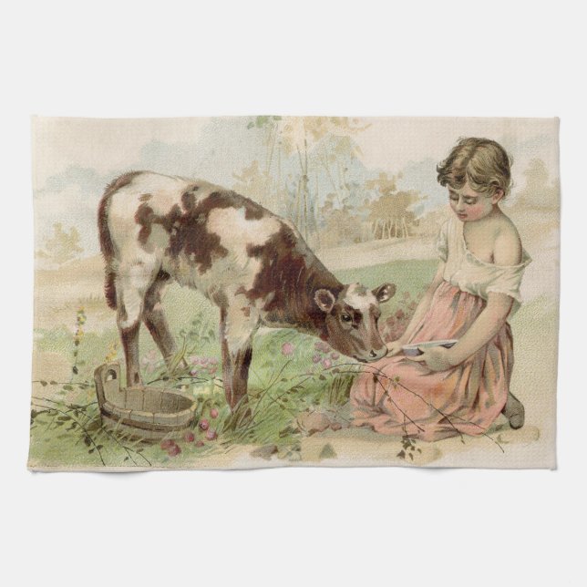 Vintage Farm Tea Towel (Horizontal)